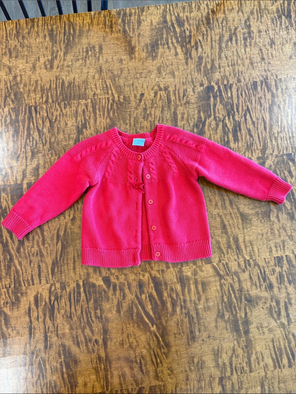 Edgehill Collection Raspberry Pink Knit Cardigan for Girls